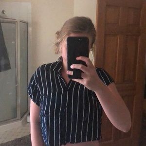 Billabong Cropped Striped T-shirt